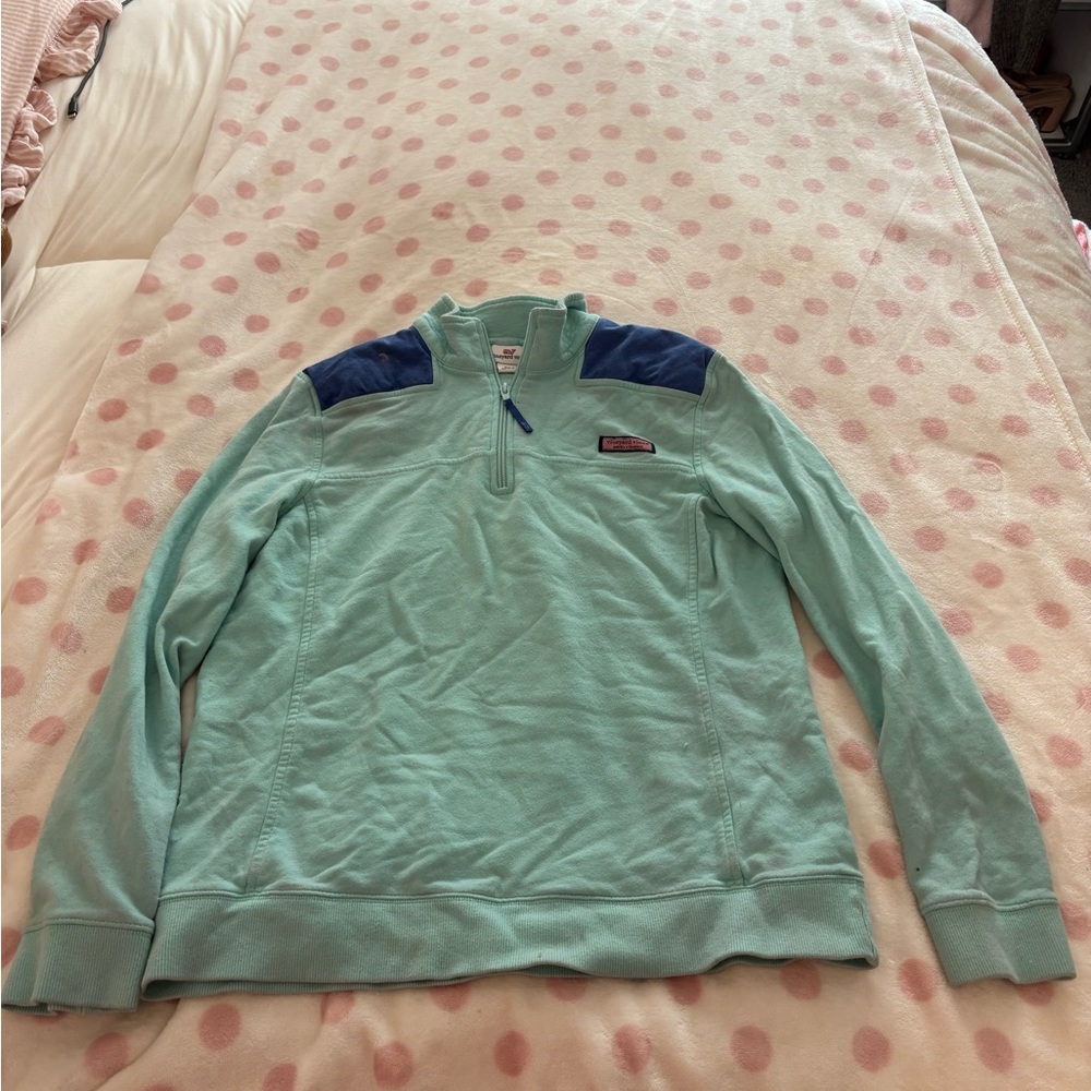 Vineyard Vines Seafoam Green Half-Zip Pullover